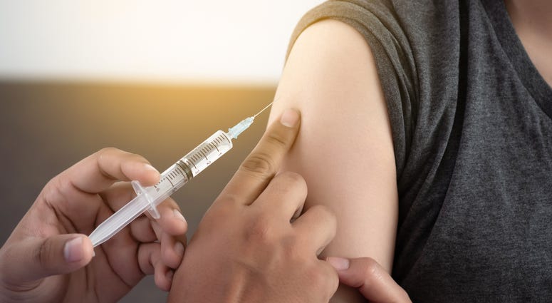 Person getting vaccinated