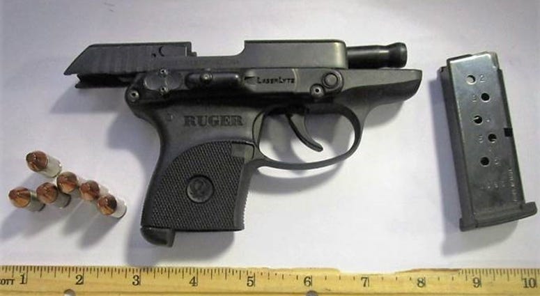 Gun confiscated by TSA at Pittsburgh International Airport on October 8, 2019