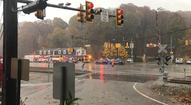 Emergency vehicles on Rt. 8