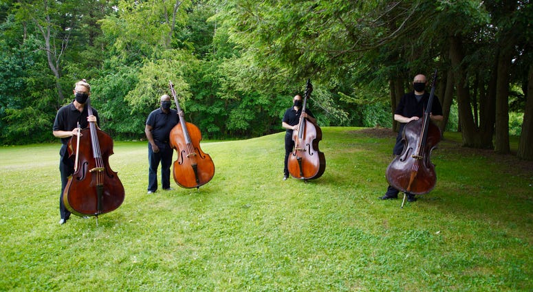 Members of the Pittsburgh Symphony Orchestra's Bass Section