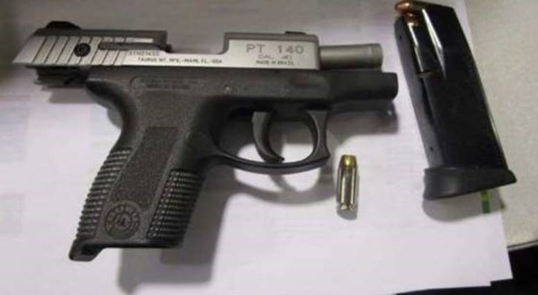 gun stopped by TSA agents on Tuesday, April 23, 2019