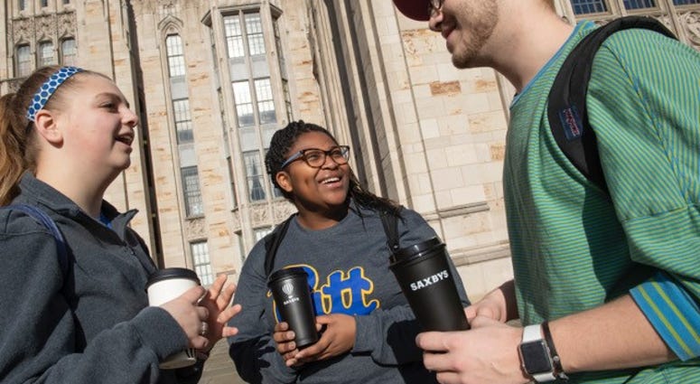Pitt Students enjoying coffee