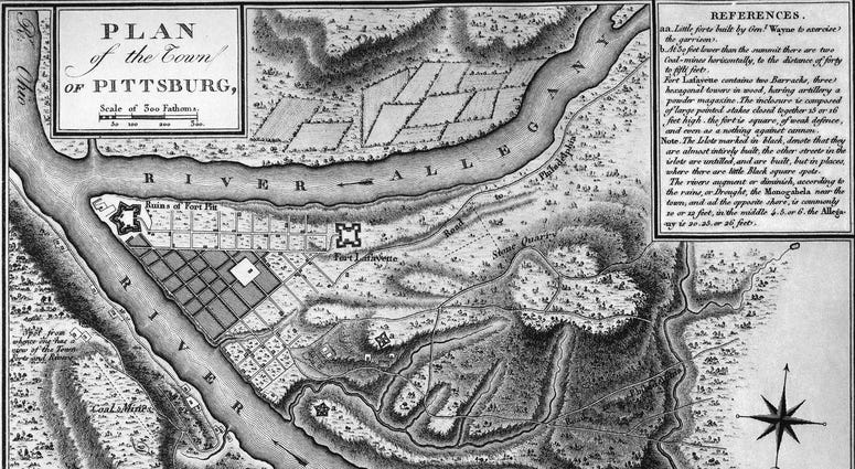 Early Map of Pittsburgh