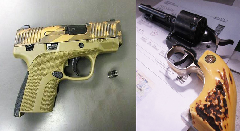 Two handguns stopped by TSA Agents at Pittsburgh International Monday April 23, 2019