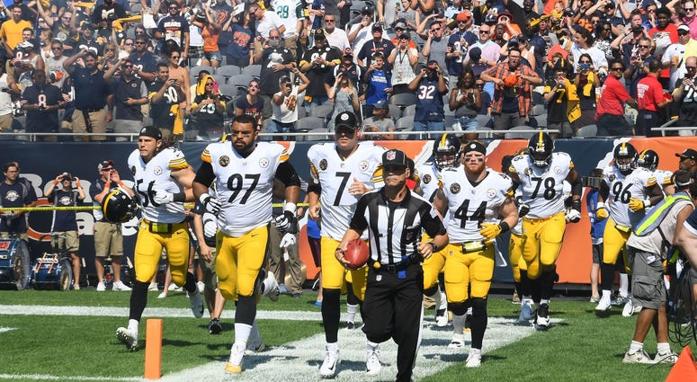 Steelers Running Out To Field Steelers Running Out To Field