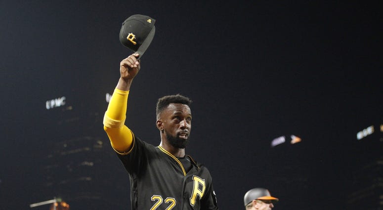 Andrew McCutchen as a member of the Pirates Andrew McCutchen