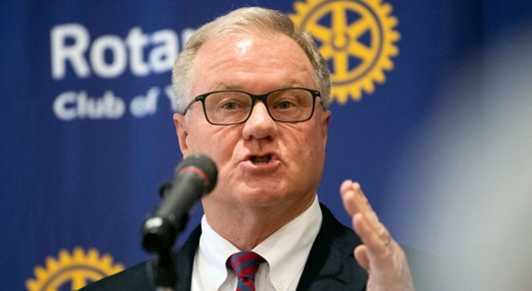 GOP Gubernatorial Candidate Scott Wagner peaks to the Rotary Club of York at the Country Club of York