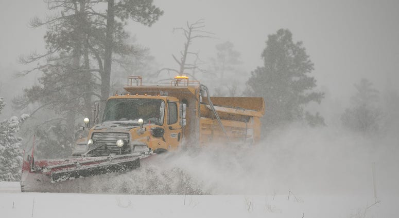 A snow plow A snow plow