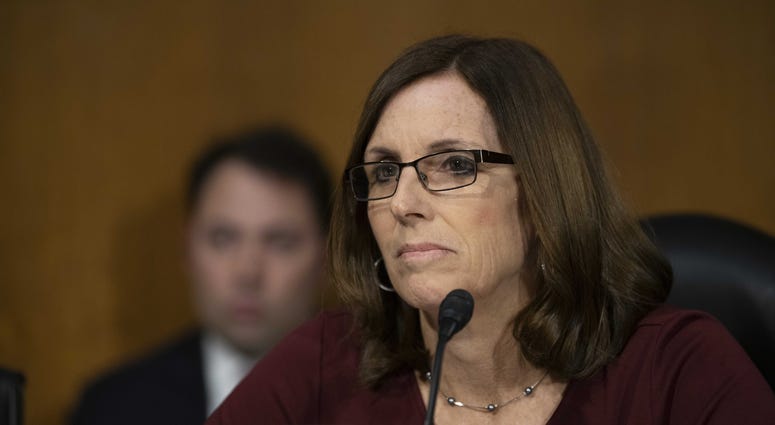 Sen. Martha McSally, R-Ariz., attends the testimony of Jerome Powell, Chairman, Board of Governors of the Federal Reserve System,