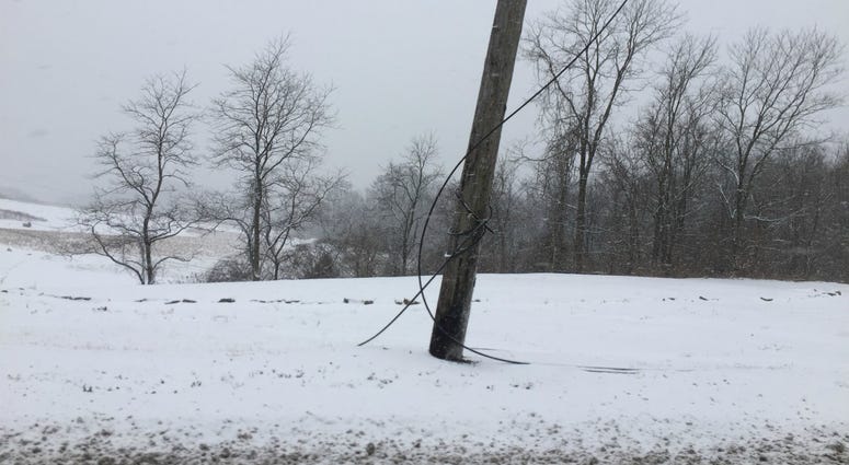 Snow falls around Pittsburgh