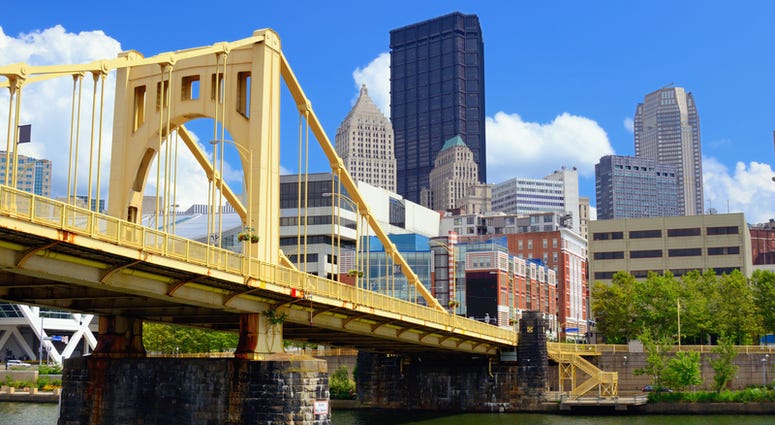 Downtown Pittsburgh from the Rachel Carson Bridge Pittsburgh