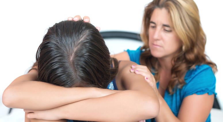 Mom Comforting Daughter Mom Comforting Daughter