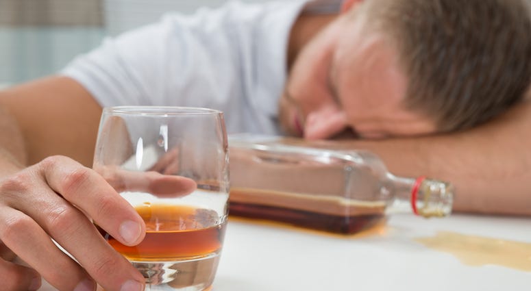 Man drinking liquor