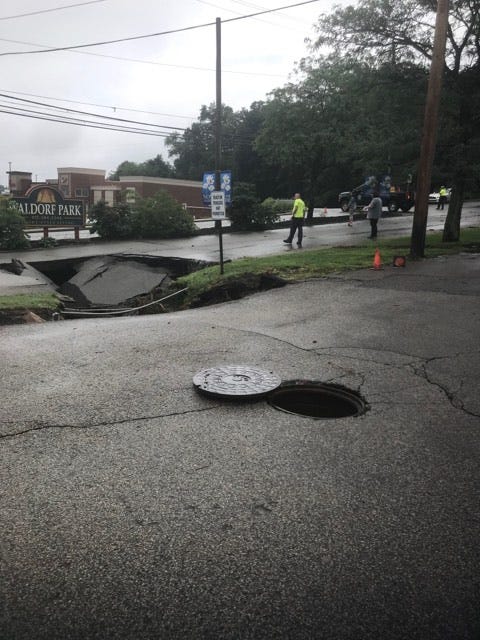 Sink hole on McKnight Road