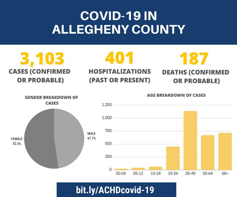COVID-19 in Allegheny County as of July 2 COVID-19 in Allegheny County as of July 2