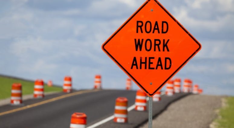 Road Construction Ahead Sign Road Construction Ahead Sign