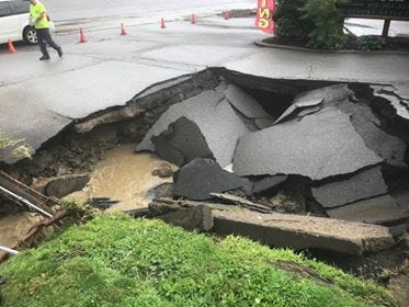 Sinkhole near McKnight