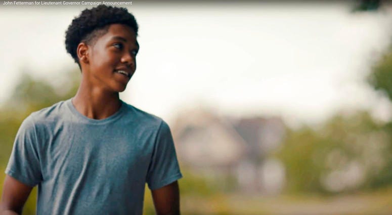 In this undated frame from video provided by John Fetterman for Lieutenant Governor shows Antwon Rose in a campaign announcement. DO NOT USE