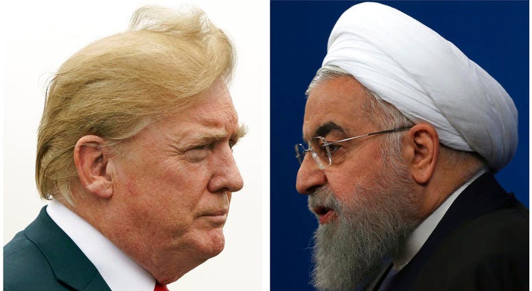President Hassan Rouhani attends a meeting with a group of foreign ministry officials in Tehran, Iran, Sunday, July 22, 2018. DO NOT USE