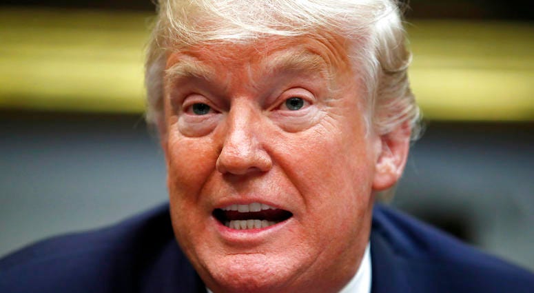 President Donald Trump speaks during a discussion for drug-free communities support programs, in the Roosevelt Room of the White House, Wednesday, Aug. 29, 2018, in Washington. DO NOT USE