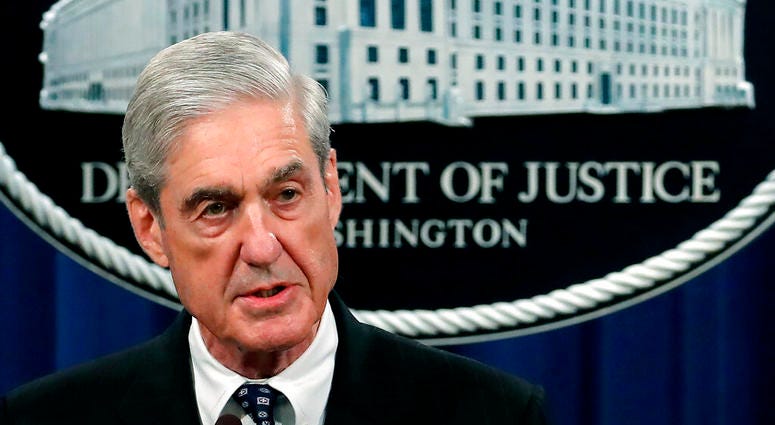 special counsel Robert Mueller speaks at the Department of Justice Wednesday, in Washington, about the Russia investigation. AP DO NOT USE
