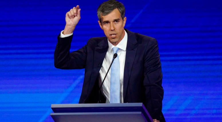 In this Thursday, Sept. 12, 2019 file photo, former Texas Rep. Beto O'Rourke responds to a question during a Democratic presidential primary debate in Houston. AP DO NOT USE