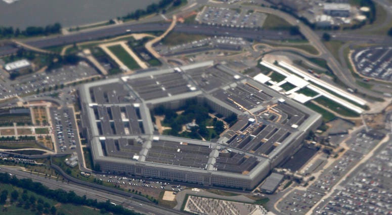 the Pentagon is seen from air from Air Force One. the Pentagon is seen from air from Air Force One.