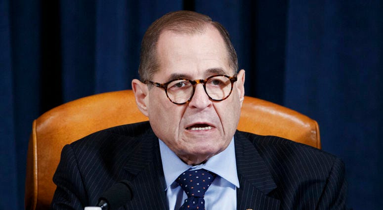 House Judiciary Committee Chairman Rep. Jerrold Nadler of N.Y., speaks during a House Judiciary Committee markup of the articles of impeachment against President Donald Trump, on Capitol Hill in Washington, Wednesday, Dec. 11, 2019. House Judiciary Committee Chairman Rep. Jerrold Nadler of N.Y., speaks during a House Judiciary Committee markup of the articles of impeachment against President Donald Trump, on Capitol Hill in Washington, Wednesday, Dec. 11, 2019.