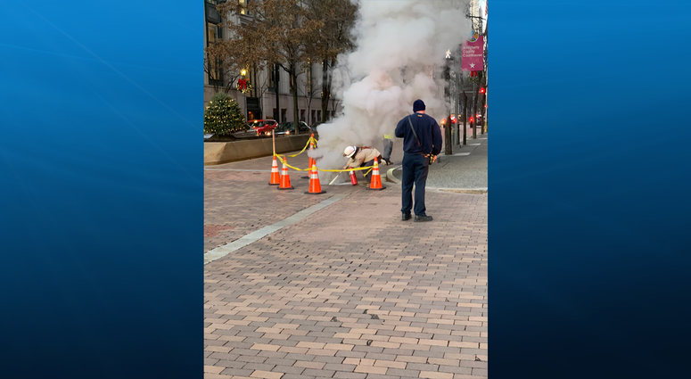 Fire underground downtown