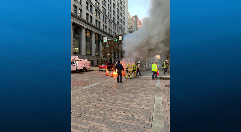 Fire underground downtown