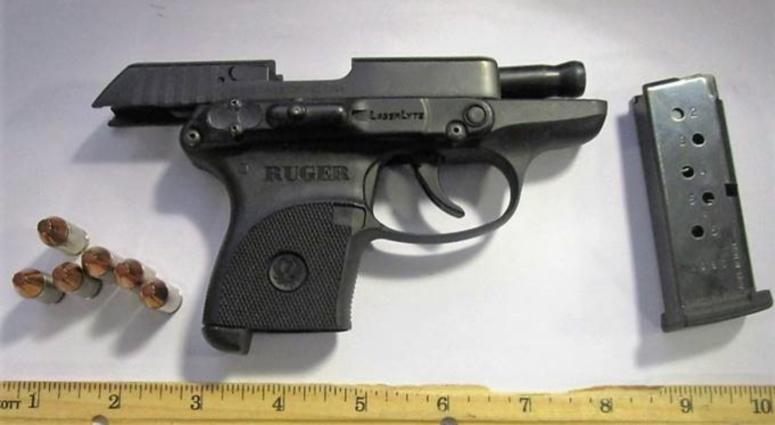 Gun confiscated by TSA at Pittsburgh International Airport on October 8, 2019