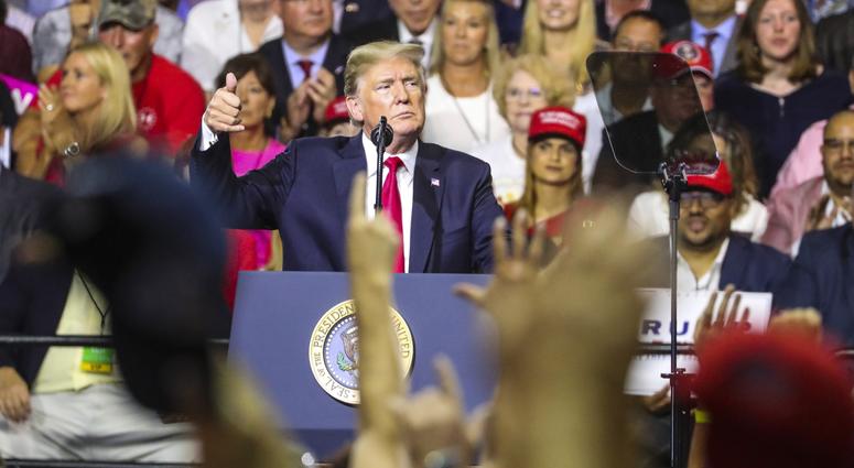 President Donald Trump at a rally in Tampa, FL on July 31, 2018
