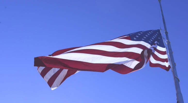 American Flag at half-staff