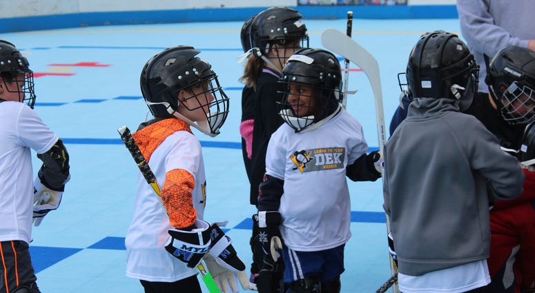 Penguins Learn To Play Dek Hockey Program