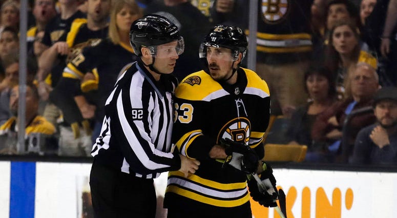 Boston Bruins left wing Brad Marchand Boston Bruins left wing Brad Marchand