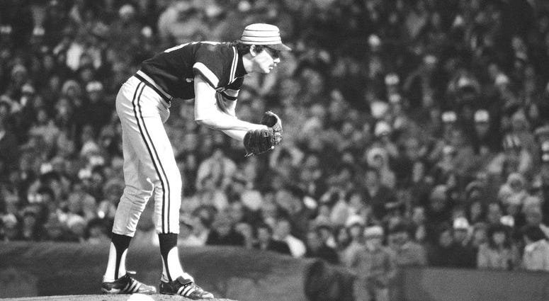 file photo, Pittsburgh Pirates pitcher Bruce Kison delivers to a Baltimore Orioles batter during Game 1 of the baseball World Series DO NOT USE