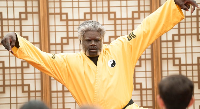 This image released by Lionsgate shows Shaquille O'Neal as Big Fella in a scene from the film, "Uncle Drew." DO NOT USE