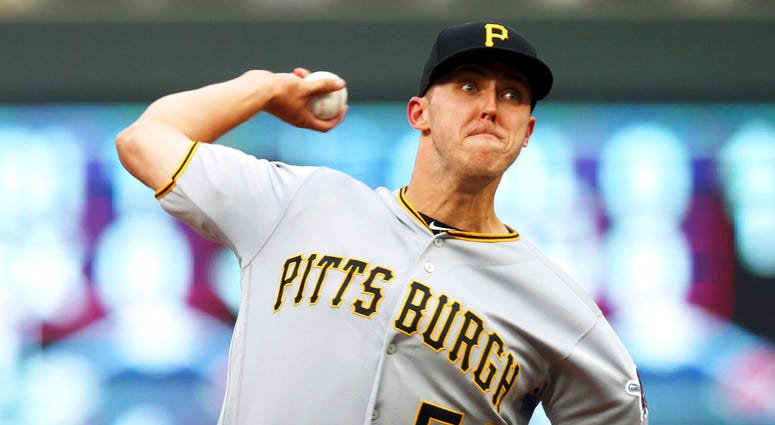 Pittsburgh Pirates pitcher Jameson Taillon throws against the Minnesota Twins in the first inning of a baseball game Tuesday, Aug. 14, 2018, in Minneapolis. DO NOT USE