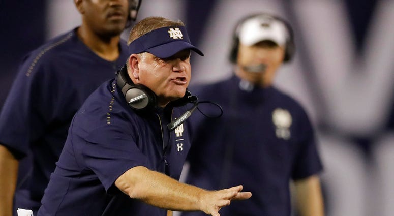 Notre Dame coach Brian Kelly Notre Dame coach Brian Kelly