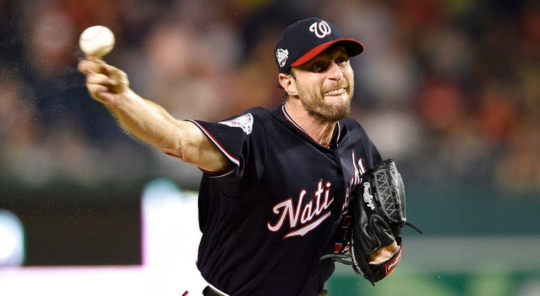Washington Nationals starting pitcher Max Scherzer Washington Nationals starting pitcher Max Scherzer