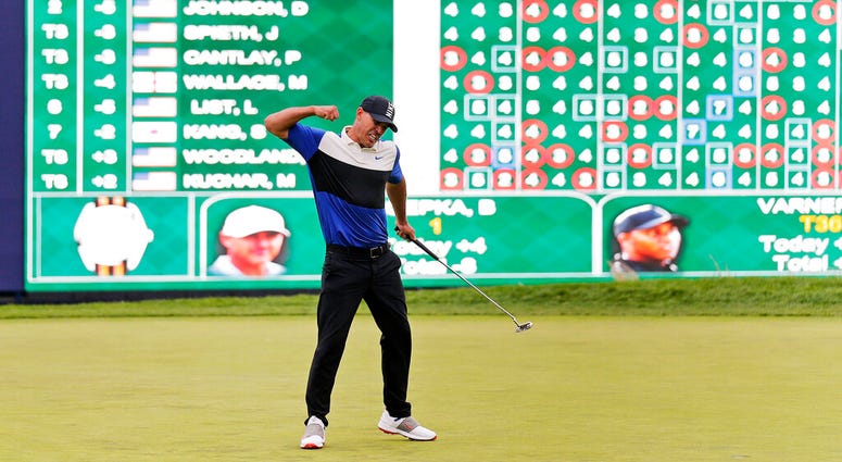 Brooks Koepka reacts after winning the PGA Championship golf tournament, Sunday, May 19, 2019, at Bethpage Black in Farmingdale, N.Y. ( Brooks Koepka reacts after winning the PGA Championship golf tournament, Sunday, May 19, 2019, at Bethpage Black in Farmingdale, N.Y. (