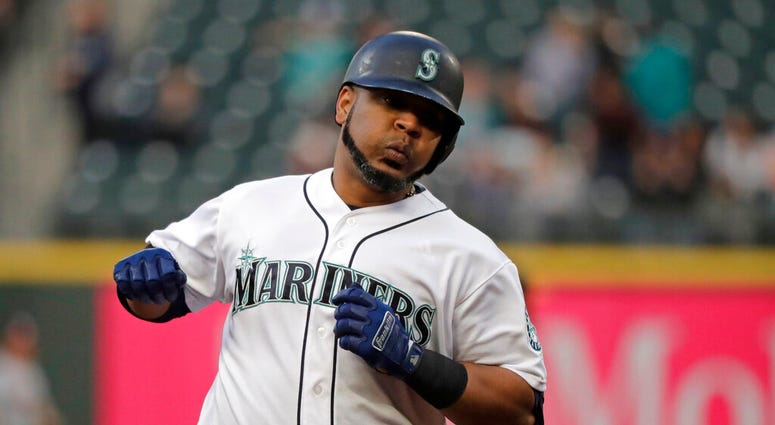 Seattle Mariners' Edwin Encarnacion rounds the bases after hitting a solo home run against the Houston Astros during the third inning of a baseball game, Monday, June 3, 2019, in Seattle. Seattle Mariners' Edwin Encarnacion rounds the bases after hitting a solo home run against the Houston Astros during the third inning of a baseball game, Monday, June 3, 2019, in Seattle.