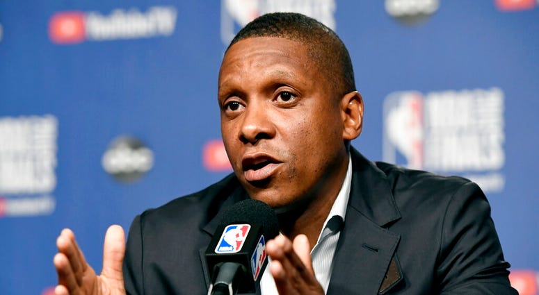 Toronto Raptors basketball team general manager Masai Ujiri Toronto Raptors basketball team general manager Masai Ujiri