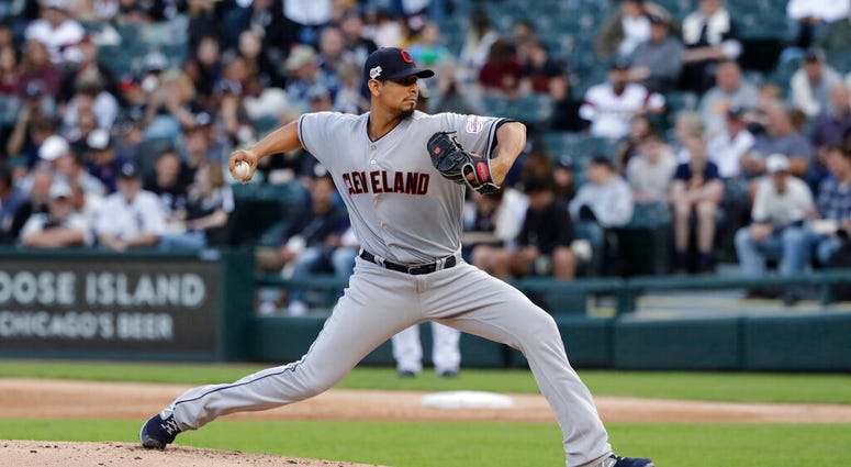 Cleveland Indians starting pitcher Carlos Carrasco Cleveland Indians starting pitcher Carlos Carrasco