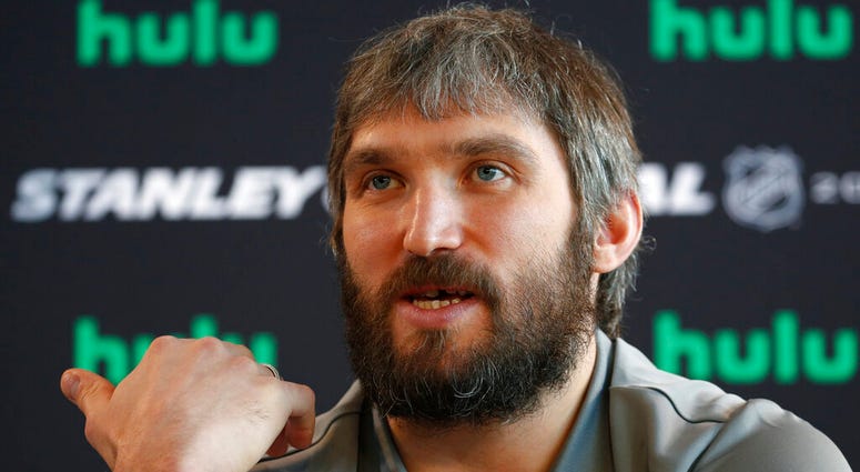 Washington Capitals left wing Alex Ovechkin speaks during an NHL hockey media day in Las Vegas. AP DO NOT USE