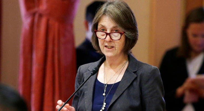 In this May 30, 2018, file photo, state Sen. Nancy Skinner, D-Berkeley, speaks on the floor of the Senate in Sacramento, Calif. AP DO NOT USE