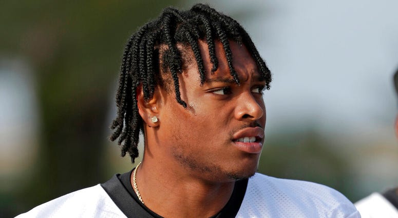 In this June 11, 2019, file photo, Jacksonville Jaguars cornerback Jalen Ramsey walks to the field for an NFL football practice in Jacksonville, Fla. AP DO NOT USE