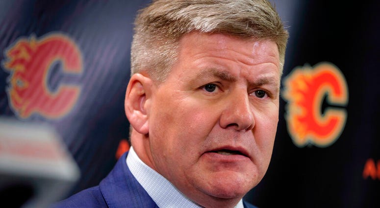 Calgary Flames NHL hockey team head coach Bill Peters Calgary Flames NHL hockey team head coach Bill Peters