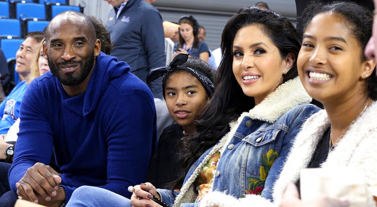 Lakers legend Kobe Bryant, his daughter Gianna Maria-Onore Bryant, wife Vanessa and daughter Natalia Diamante Bryant