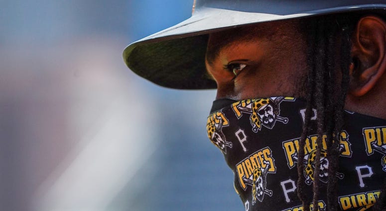 Josh Bell wearing mask